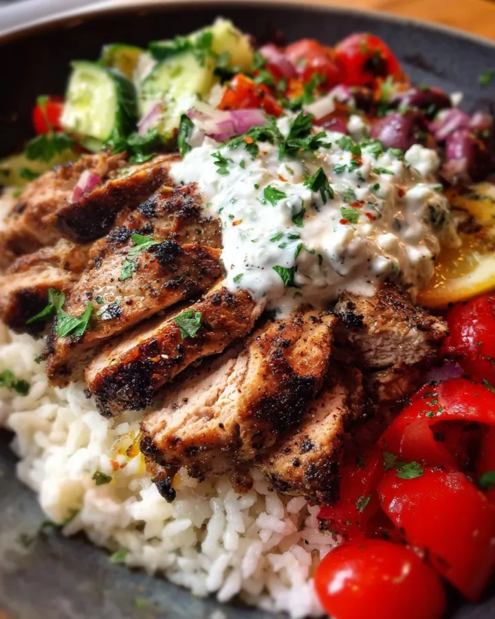 Sheet Pan Greek Chicken Gyro Bowls