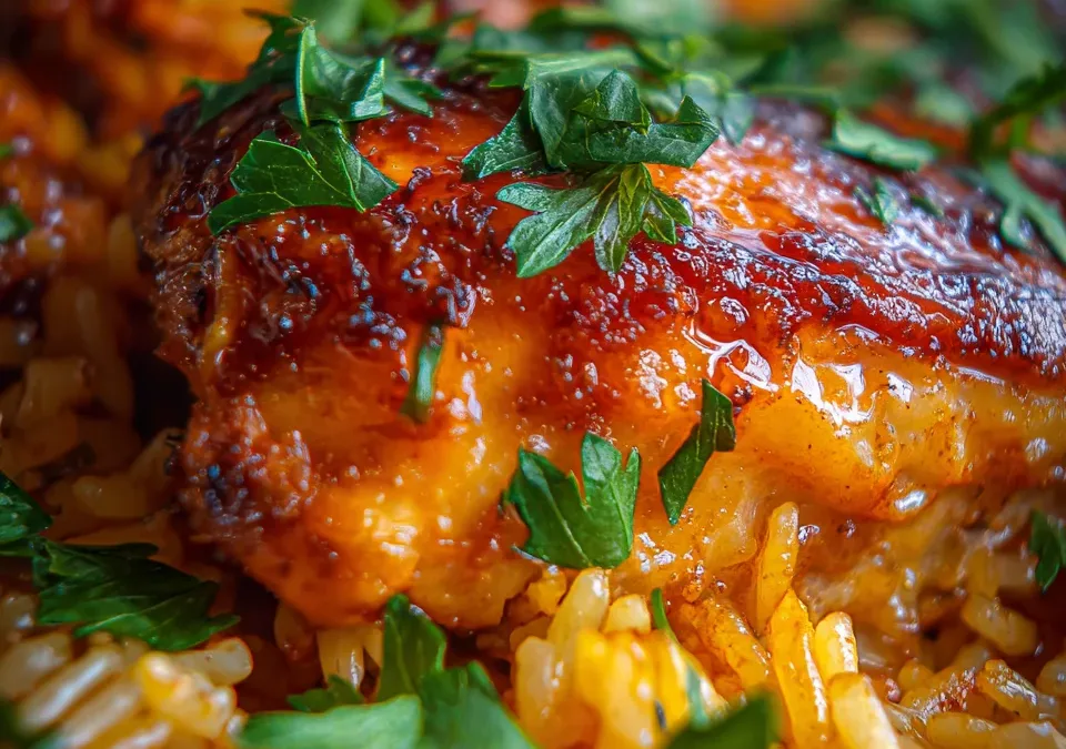 Smoked Paprika Chicken & Rice Bake