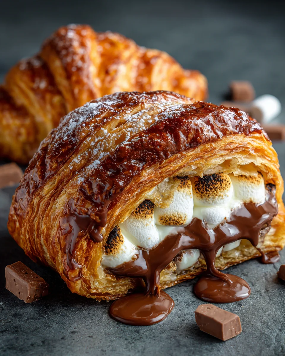S’mores Stuffed Croissant Bake