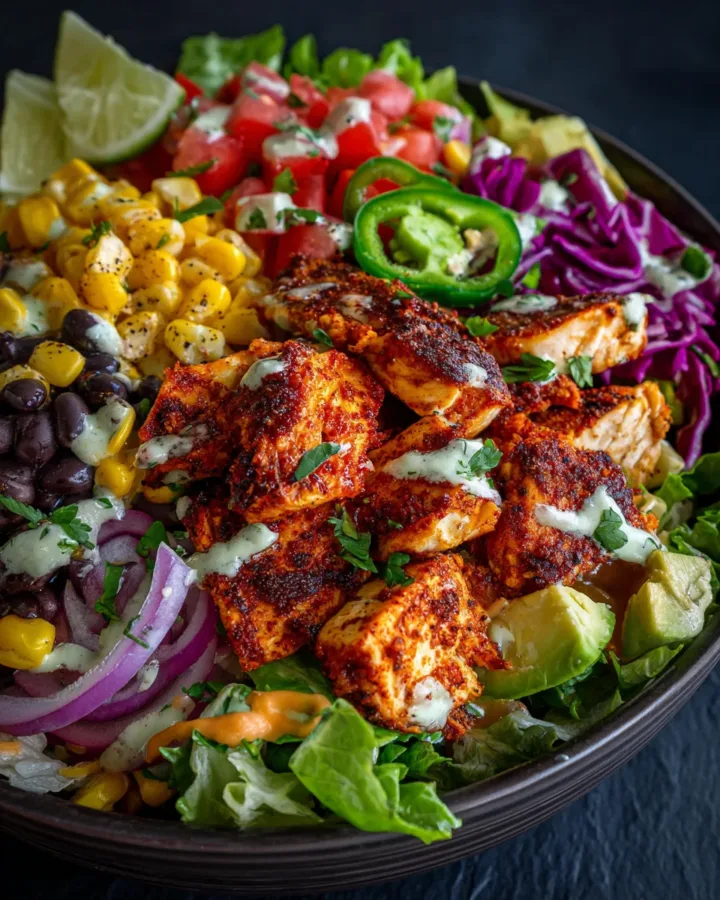 Spicy Southwest Chicken Salad Bowls