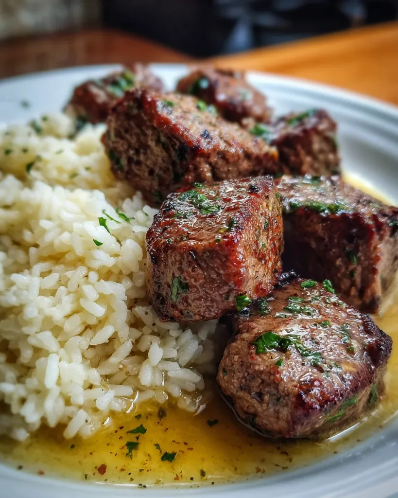 Steak Bites with Garlic Butter Rice