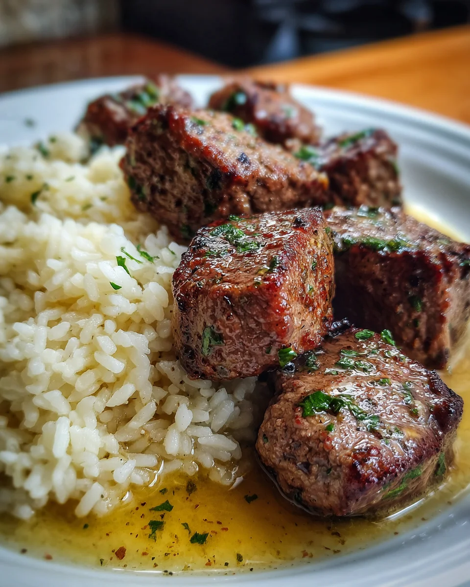 Steak Bites with Garlic Butter Rice