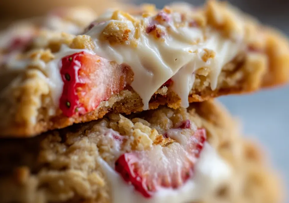 Strawberry Crunch Cheesecake Cookies