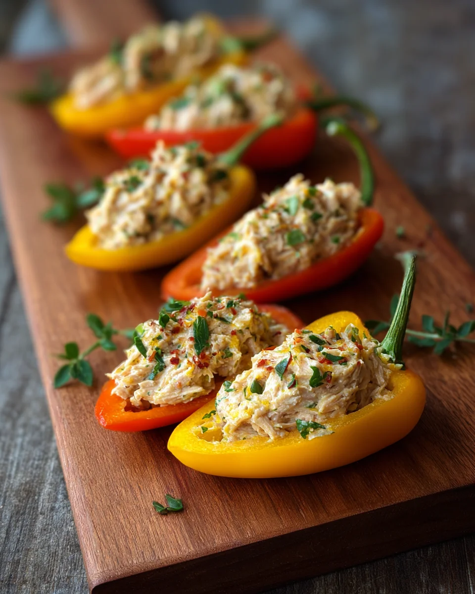 Tuna Salad Stuffed Mini Peppers