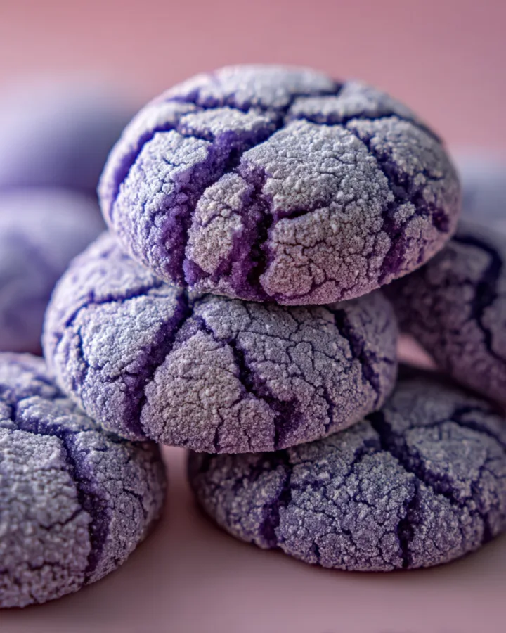 Ube Crinkle Cookies