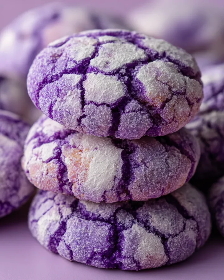 Ube Crinkle Cookies
