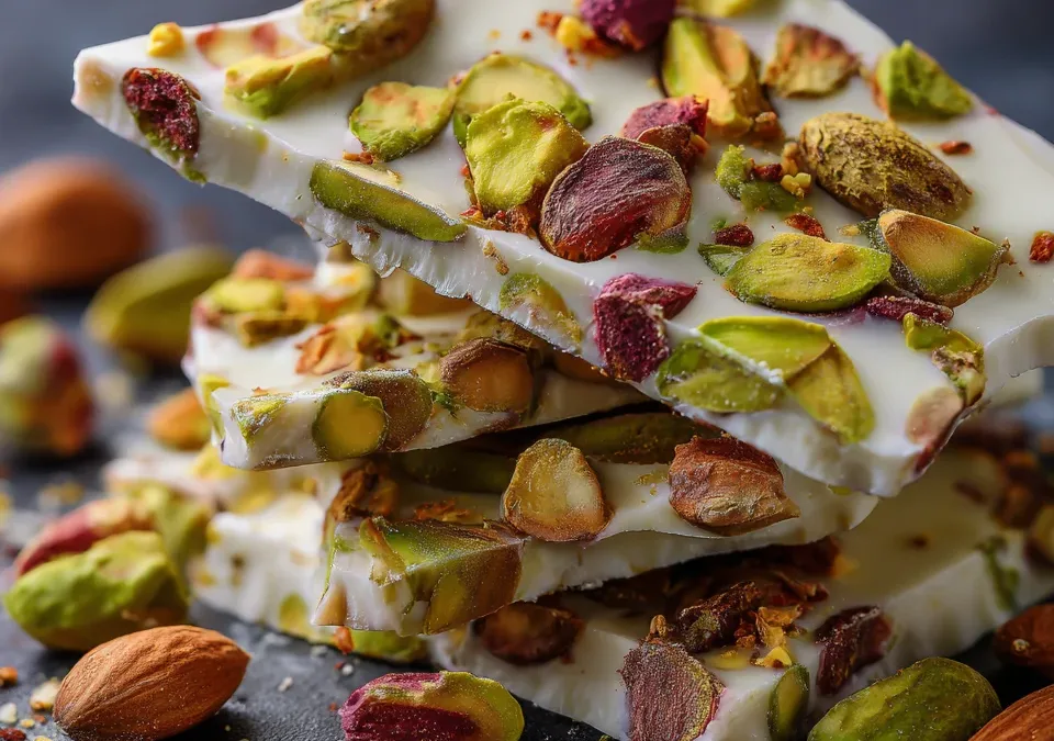 Viral Frozen Yogurt Bark with Pistachios