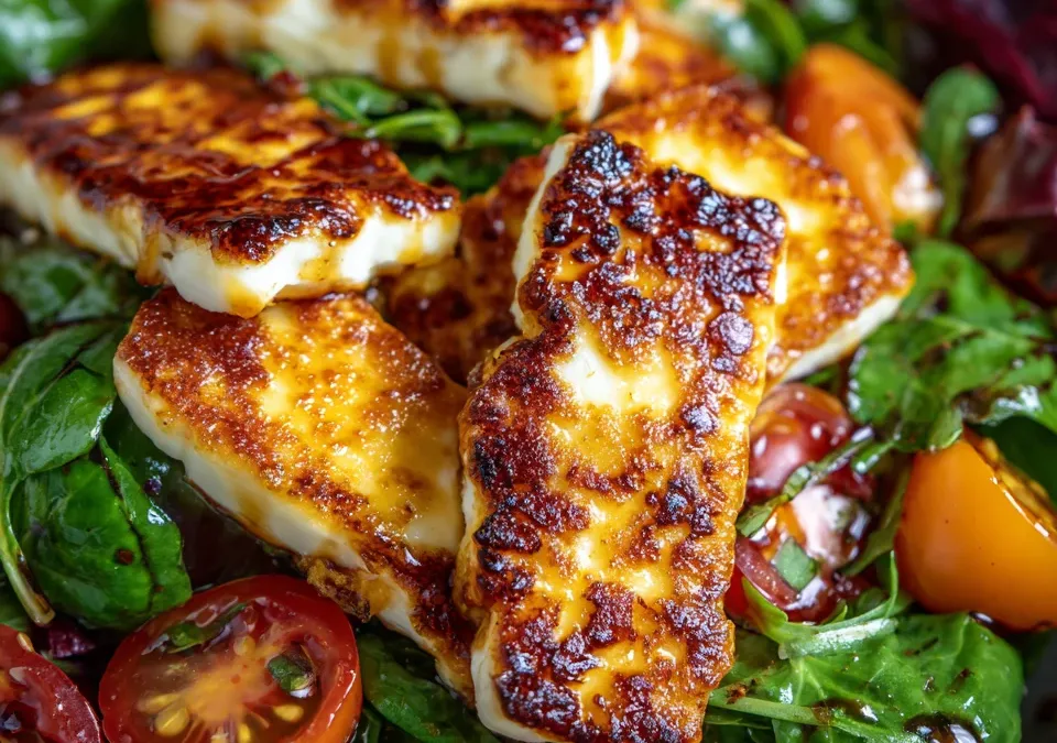 Viral Hot Honey Halloumi Bowls
