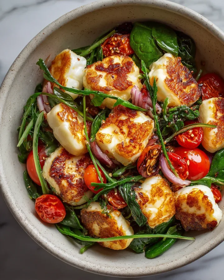 Viral Hot Honey Halloumi Bowls