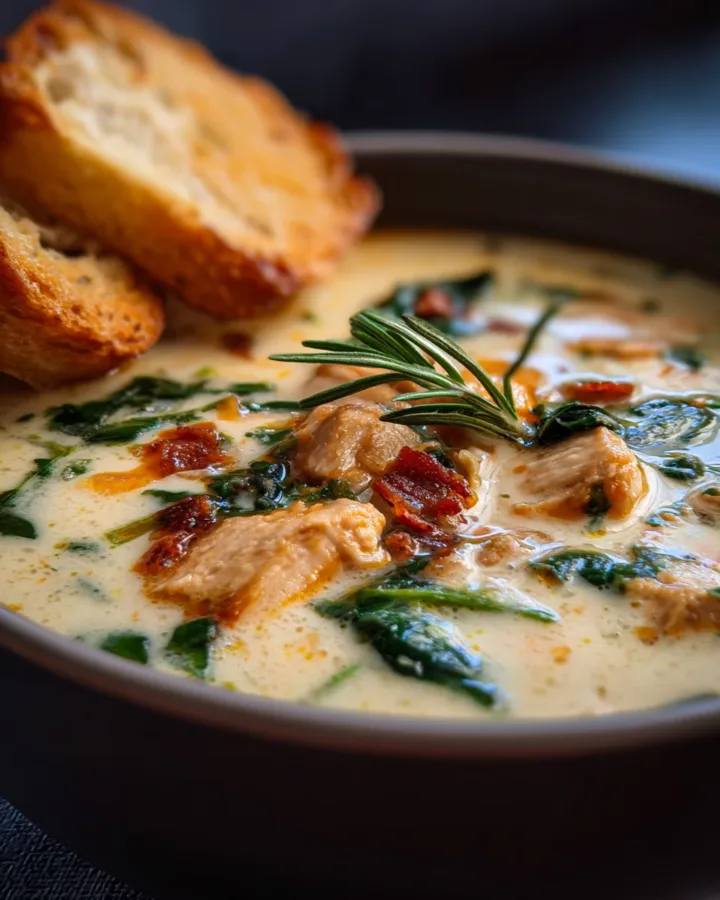 creamy tuscan chicken soup
