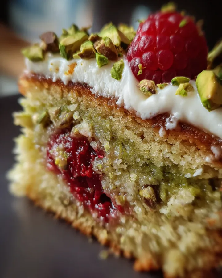 pistachio raspberry cake