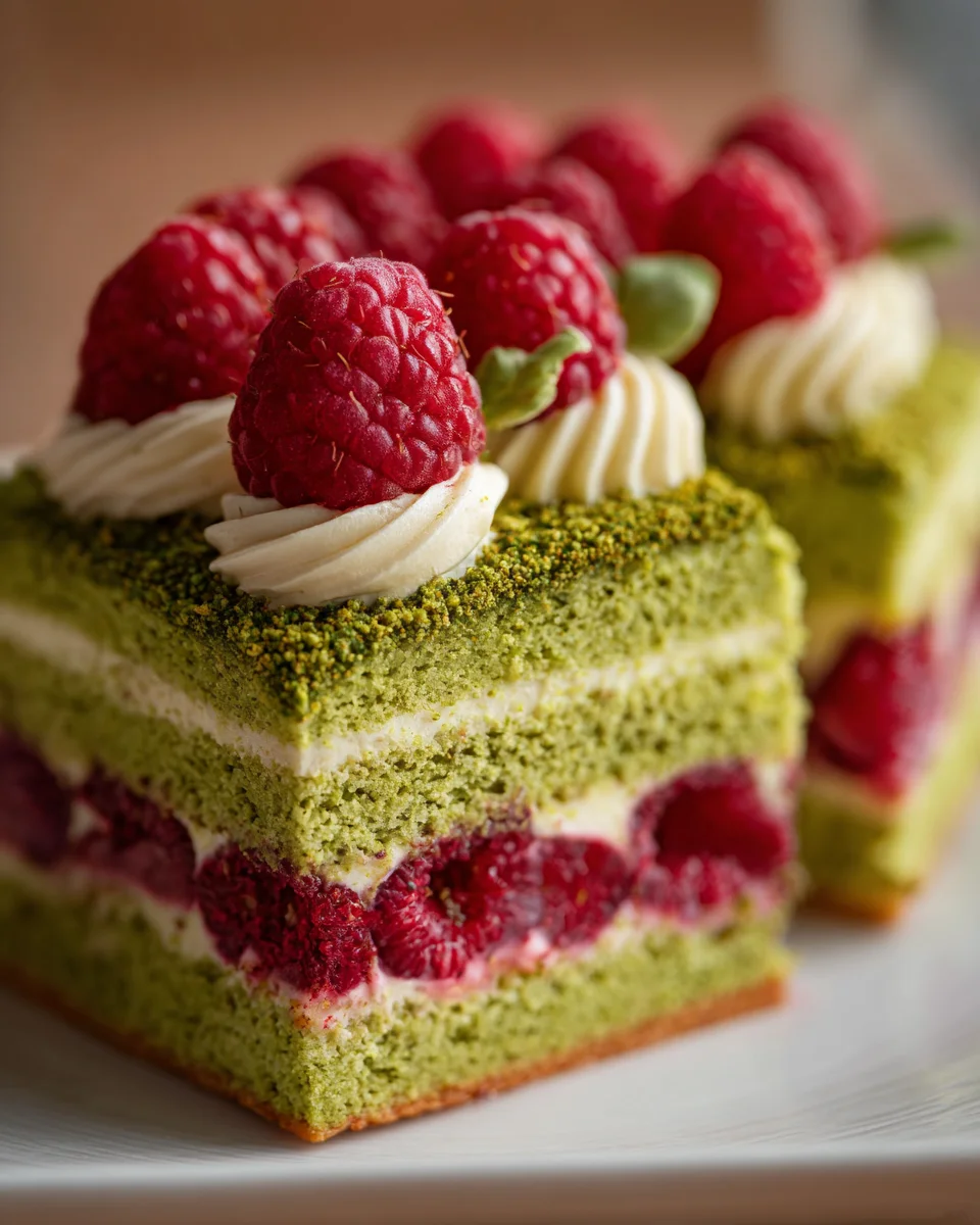 pistachio raspberry cake