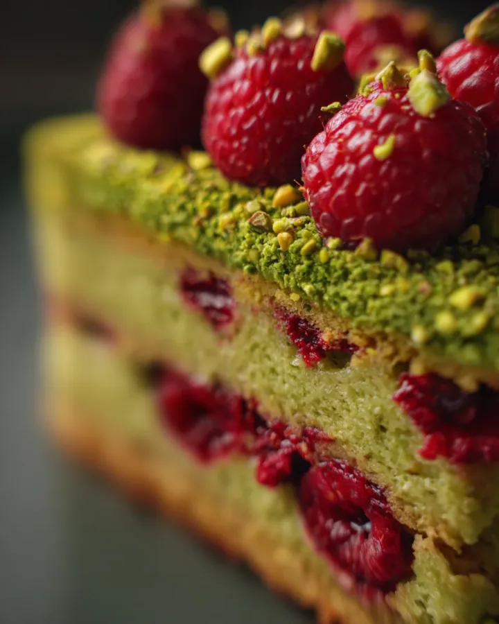 pistachio raspberry cake