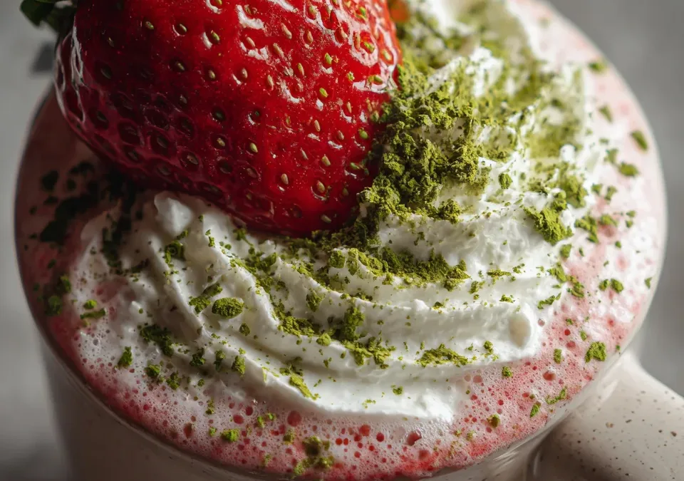 protein strawberry matcha