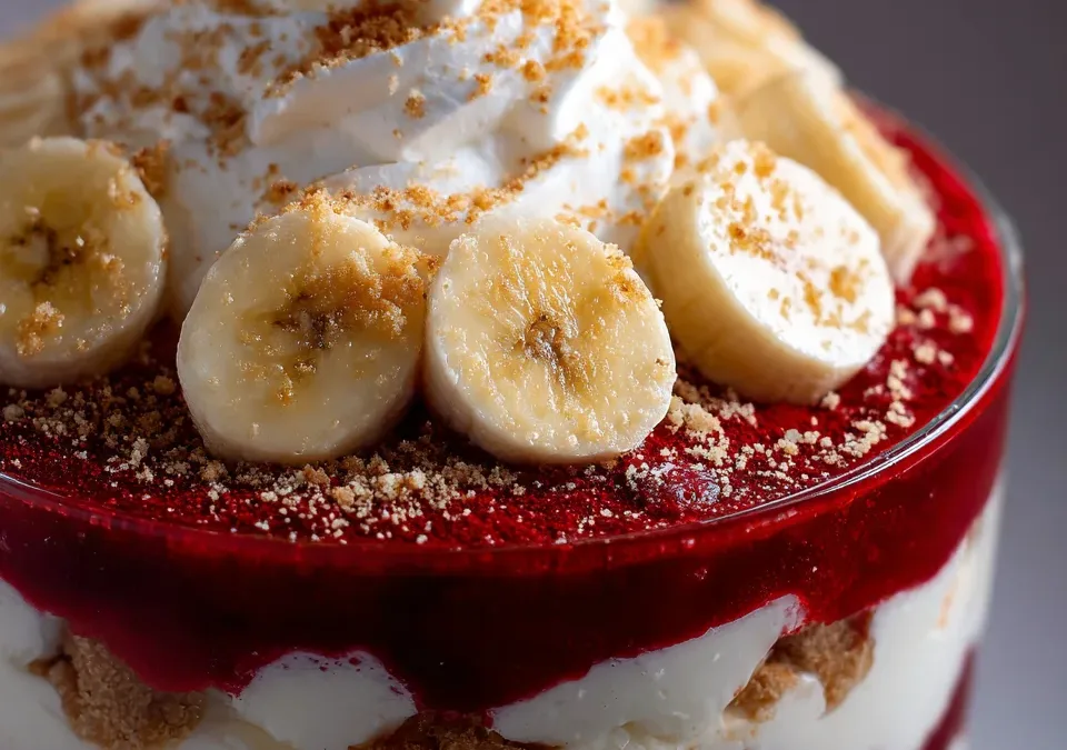 red velvet banana pudding