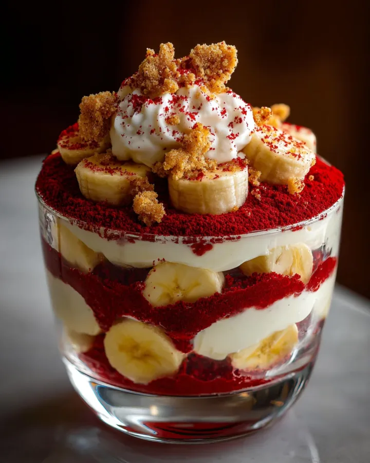 red velvet banana pudding
