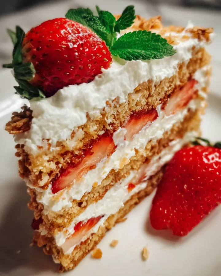 strawberry crunch cake