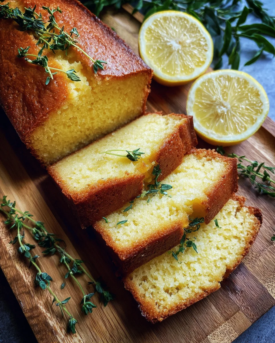 Aesthetic Meyer Lemon & Thyme Loaf Cake