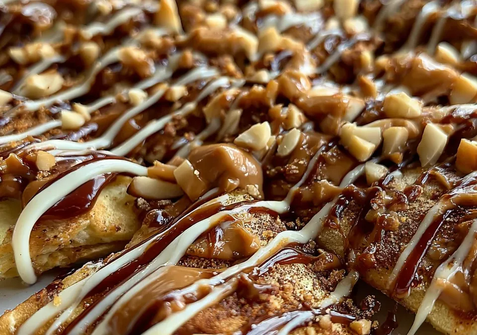 Apple Nachos with Peanut Butter Drizzle