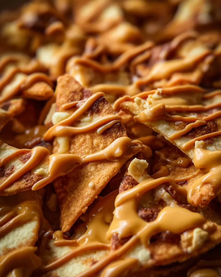 Apple Nachos with Peanut Butter Drizzle