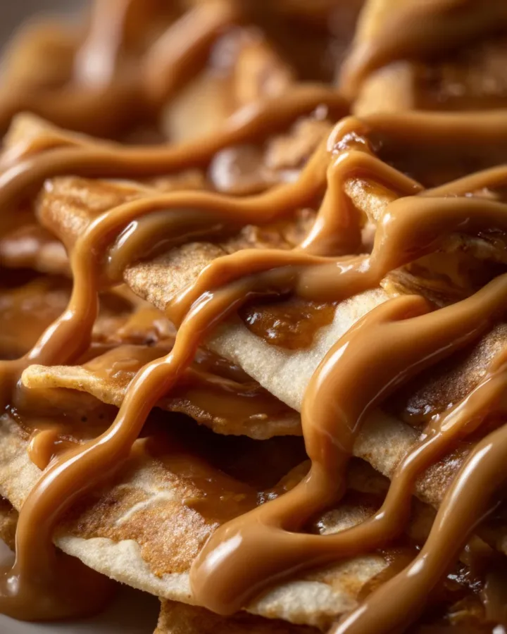 Apple Nachos with Peanut Butter Drizzle
