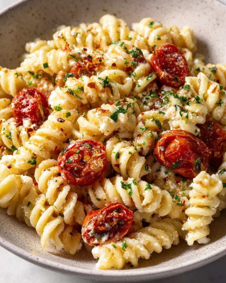 Baked Boursin Cheese and Cherry Tomato Pasta