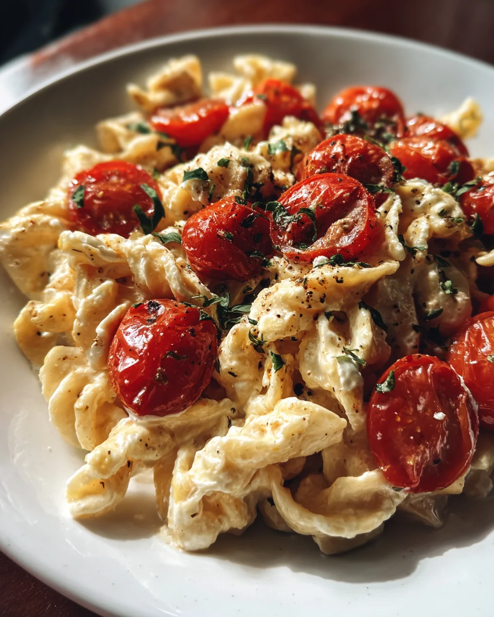 Baked Boursin Cheese and Cherry Tomato Pasta