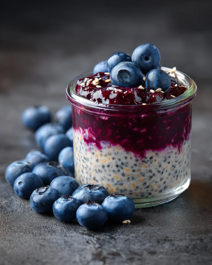 Blueberry Cheesecake Overnight Oats