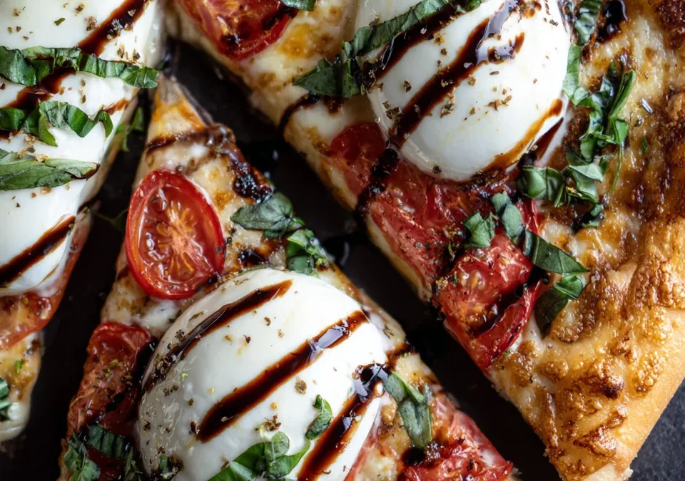 Burrata Margherita Pizza with Balsamic Glaze