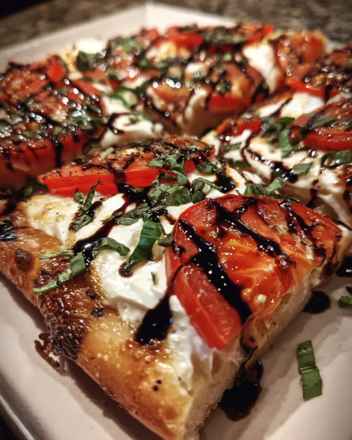 Burrata Margherita Pizza with Balsamic Glaze