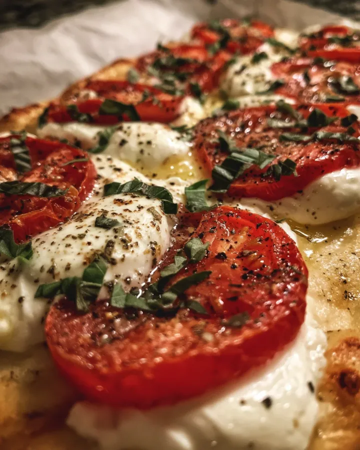 Burrata Margherita Sheet Pan Pizza