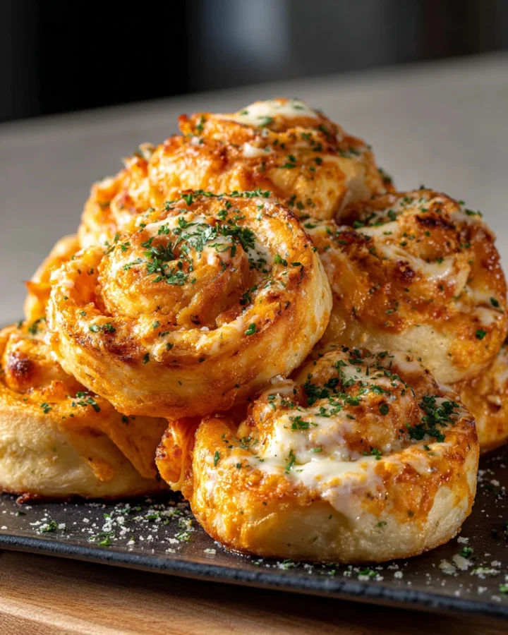 Cheesy Buffalo Chicken Pinwheels