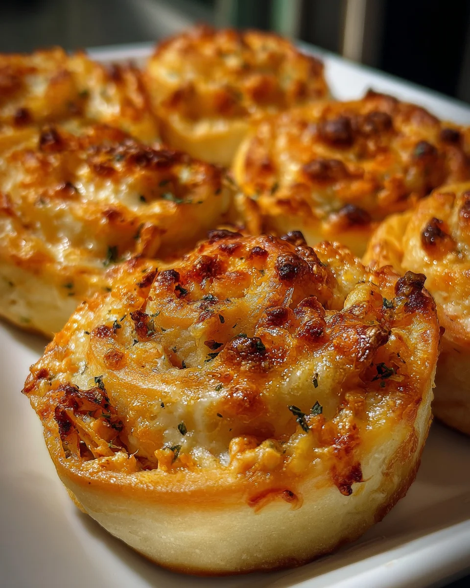 Cheesy Buffalo Chicken Pinwheels