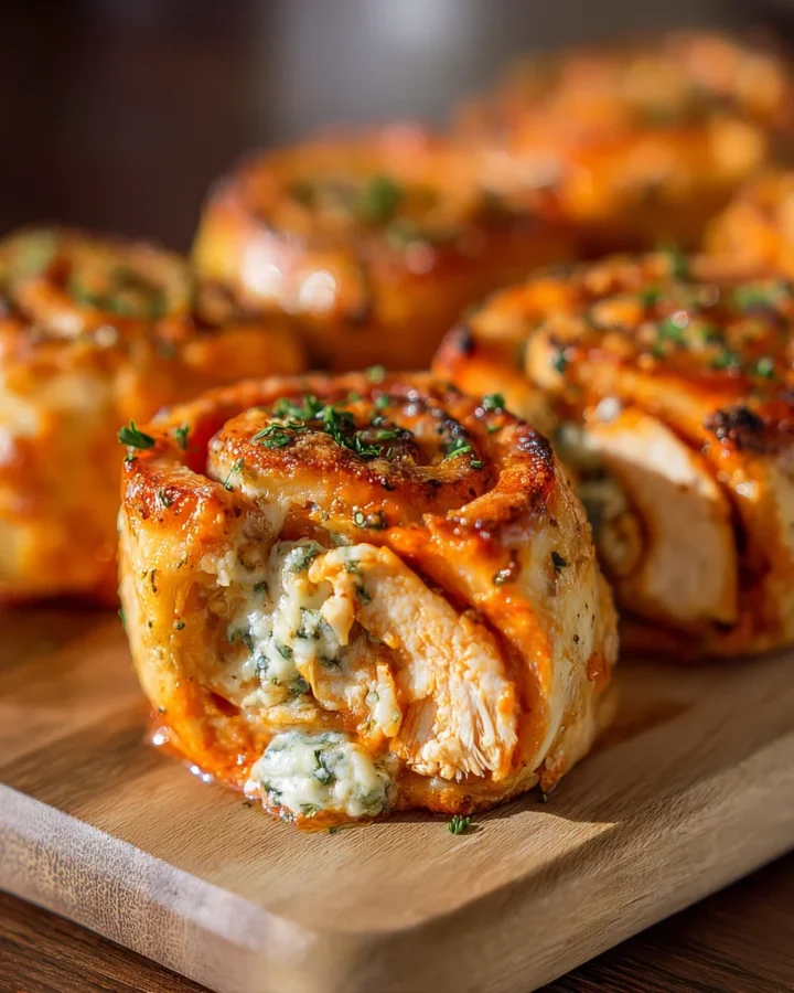 Cheesy Buffalo Chicken Pinwheels