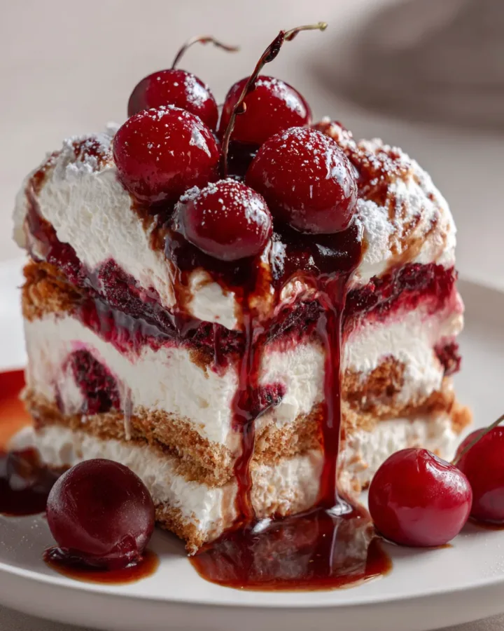 Cherry Cola Float Icebox Cake