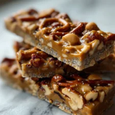 Chilled Peanut Butter Pretzel Date Bars