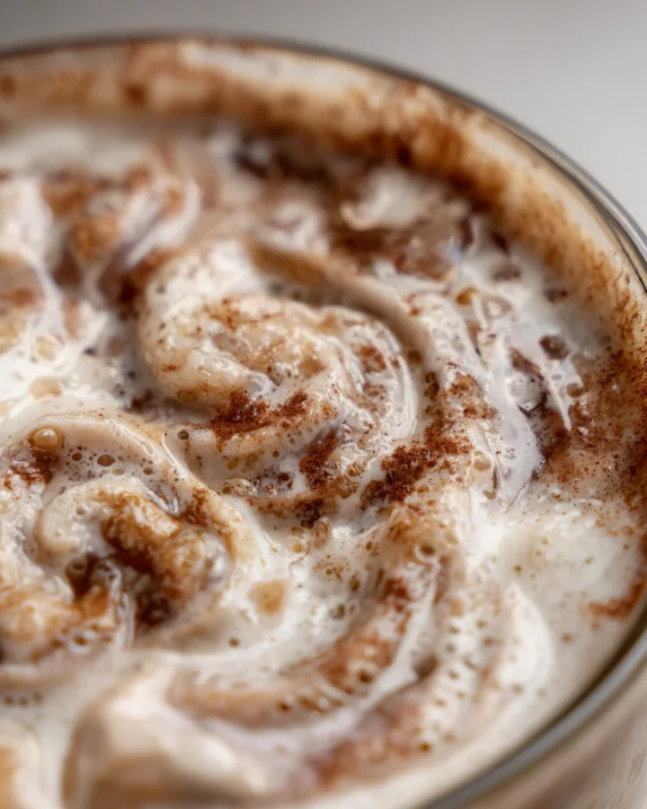 Cinnamon Roll Iced Latte Overnight Oats