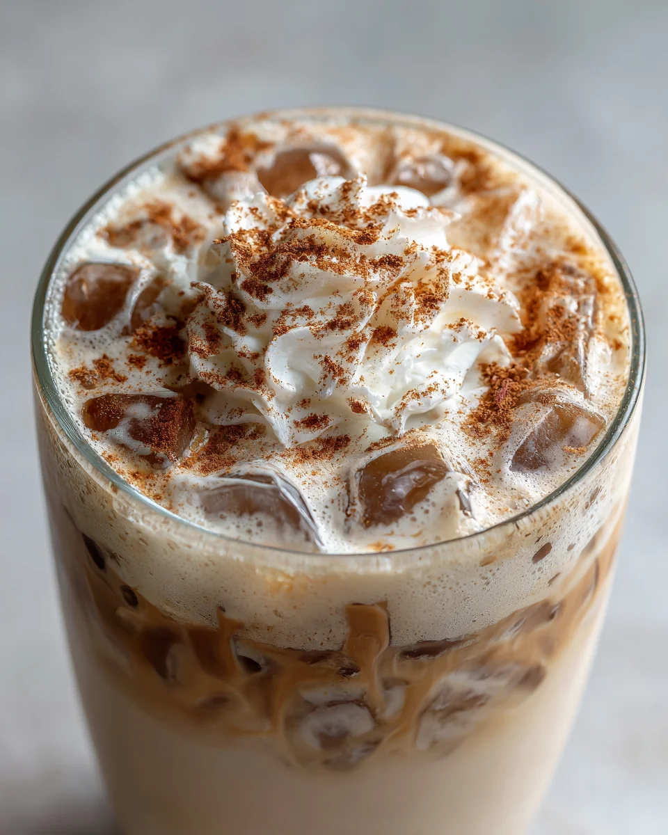 Cinnamon Roll Iced Latte Overnight Oats