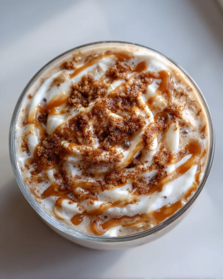 Cinnamon Roll Iced Latte Overnight Oats