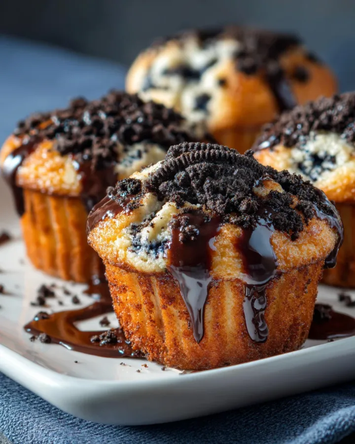 Cookies and Cream Lava Muffins