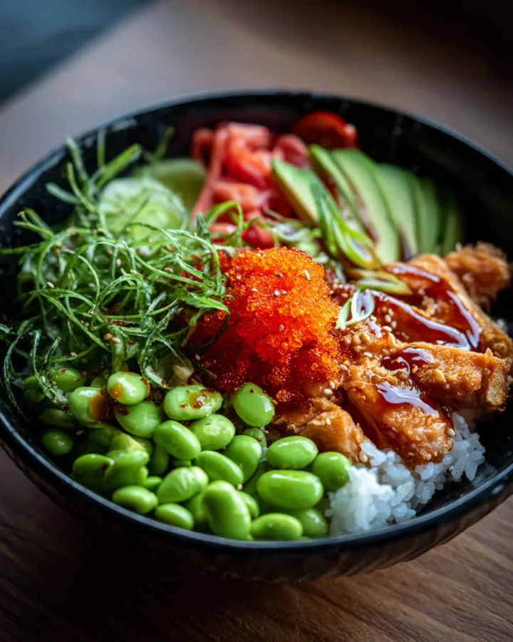 Crispy Bang Bang Salmon Bowls