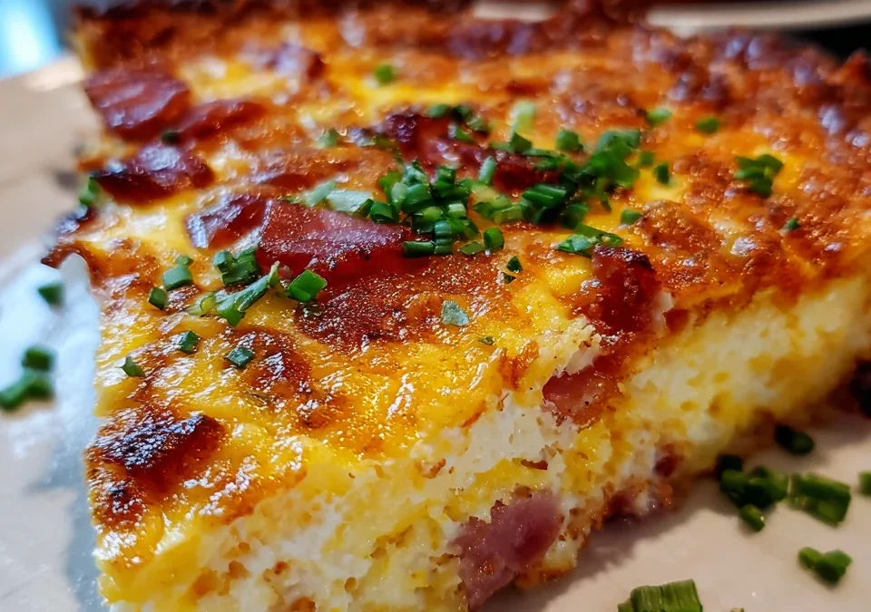 Crispy Hashbrown Crust Loaded Quiche