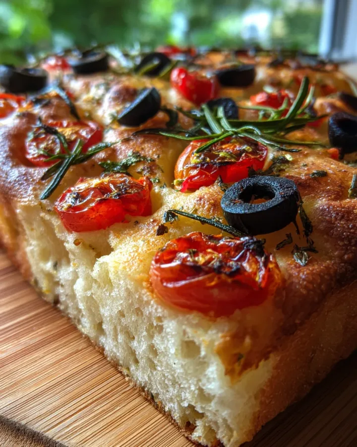 Easy Focaccia with Garden Art