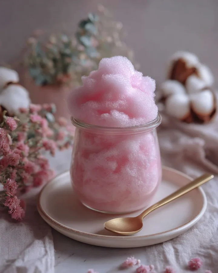 Fluffy Cotton Candy Mocktail Panna Cotta