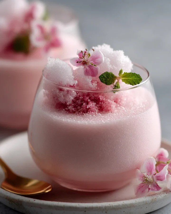 Fluffy Cotton Candy Mocktail Panna Cotta