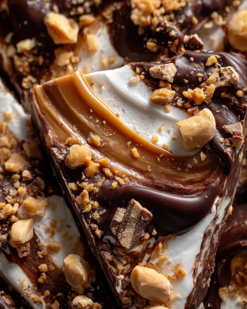 Frozen Greek Yogurt Snickers Bark (3)
