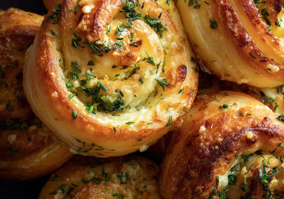 Garlic Herb Cruffin Rolls