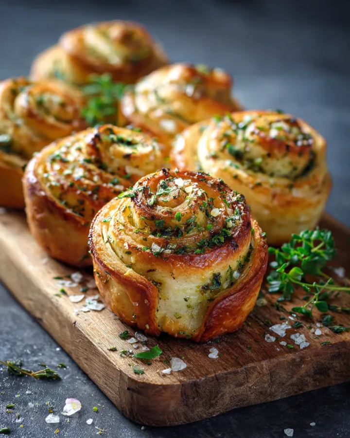 Garlic Herb Cruffin Rolls