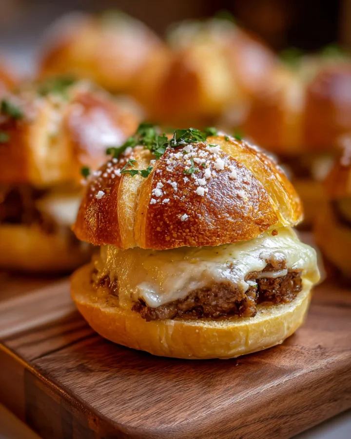 Garlic Parmesan Smash Burger Rolls