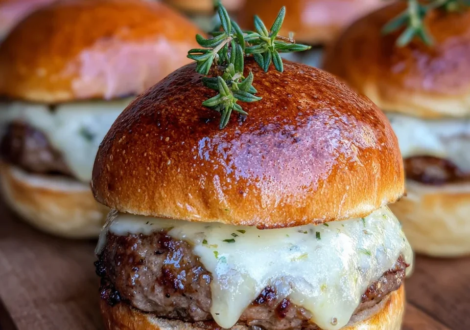 Garlic Parmesan Smash Burger Rolls